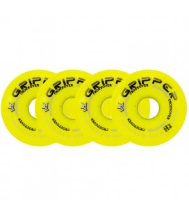 Roue Labeda Gripper CrossOver Medium jaunes - Pack de 4