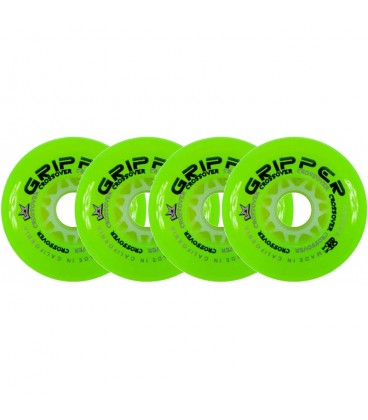 Roue Labeda Gripper CrossOver X-Soft vertes - Pack de 4