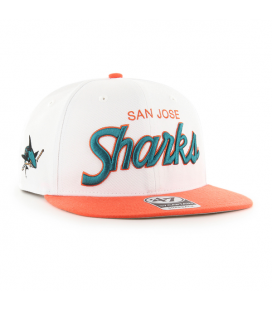 CASQUETTE 47 CAP NHL SAN JOSE SHARKS SCRIPT SIDE TWO TONE CAPTAIN WHIT