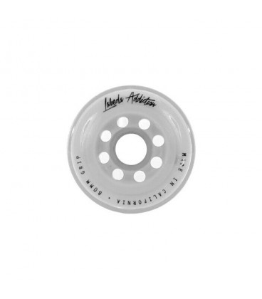 Pack 8 Roues Labeda Addiction Grip Blanches 74a ( pack complet 4 roues en 80mm + 4 en 76mm )